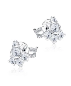 Beautiful Designed with CZ Stone Silver Ear Stud STS-5138